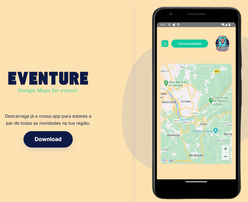 Eventure website preview image